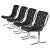 Mid-Century Modern 1970s Post Modern Black and Chrome Dining Set With Daystrom Scoop Chairs For Sale - Image 3 of 12