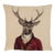 Sidney Stag Tapestry Cushion With Feather Filler - 46x46cm (18"x18") For Sale