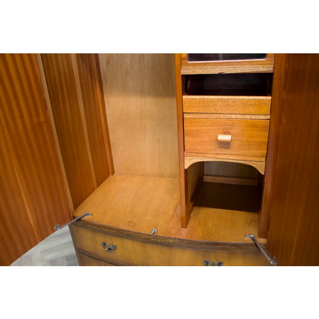 Art Deco Walnut Wardrobe, 1930s For Sale - Image 13 of 14