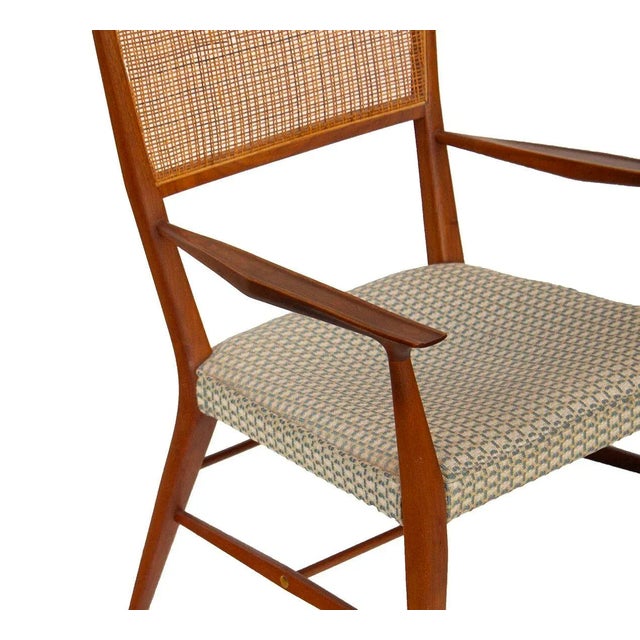 Paul McCobb for Calvin Walnut Dining Chairs With Caned Backs Directional , S/6 For Sale - Image 12 of 12
