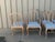 Gustavian Style Cerused Dining Chairs in New Blue & White Linen Set of 8 For Sale - Image 9 of 15