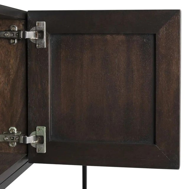 NOIR Zurich Console, Ebony Walnut with Iron For Sale - Image 9 of 9