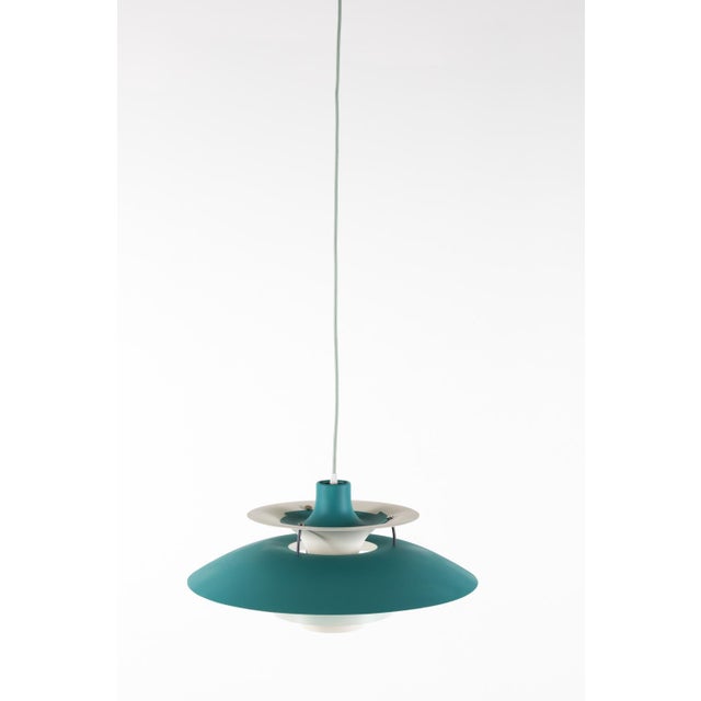 Louis Poulsen 1960's Pendant Light in Blue Tones by Poul Henningsen for Louis Poulsen For Sale - Image 4 of 7