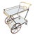 Mid-Century Modern Italian Brass and Glass Bar Cart with Lifting Top Tray, 1950s For Sale - Image 6 of 6