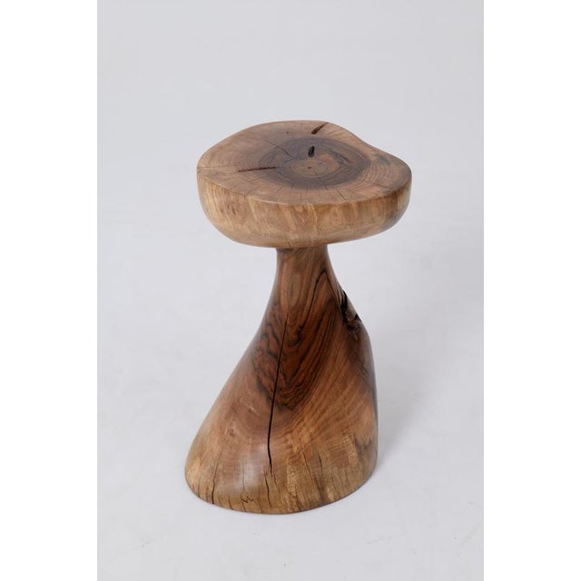 Sculptural Side Table in Walnut by Logniture For Sale - Image 4 of 14