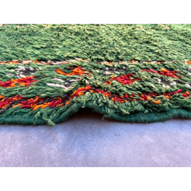Green Moroccan Area Rug - 6'9" X 12'2" Ft For Sale - Image 4 of 9