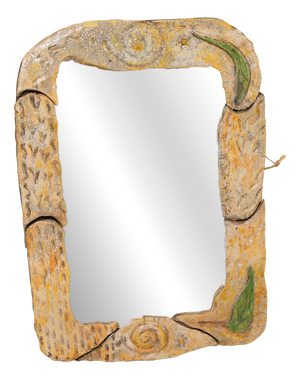 Vintage French Ceramic Mirror, 1960s