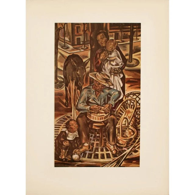 Paper 1951 After Maria Blanchard "The Basket Maker", First Edition Parisian Lithograph For Sale - Image 7 of 8
