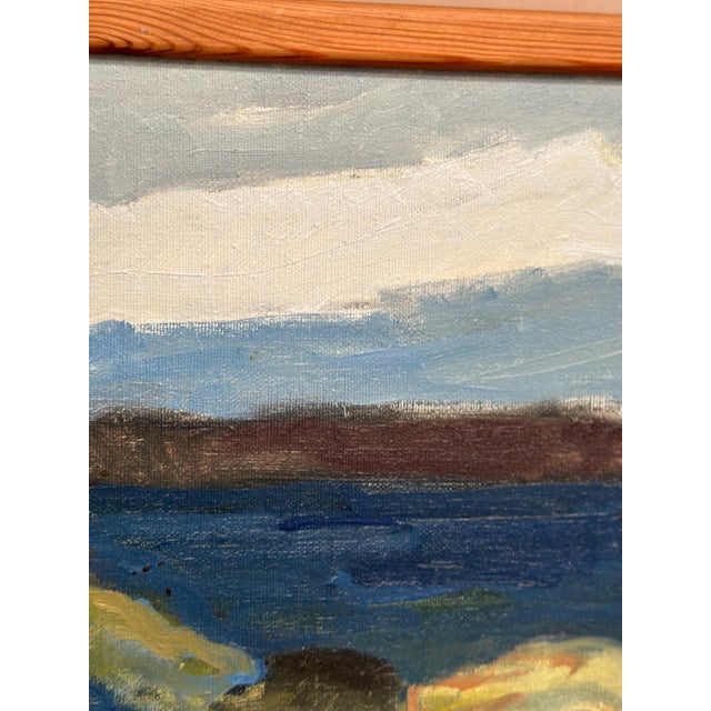 Stig Delang, Landscape II, 1950s, Oil Painting on Canvas, Framed For Sale - Image 4 of 16
