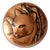Vintage Copper Tone Cat Paperweight For Sale