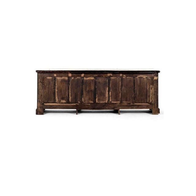 George III English Oak and Walnut Dresser Base For Sale - Image 14 of 15