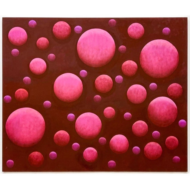 Paul Brach (American, 1924-2007). Music of the Spheres (Shocking Pink Polka) 2002 Oil on canvas Hand signed verso 60 x 72...