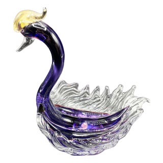 Murano Glass Swan by Archimede Seguso, 1950s For Sale
