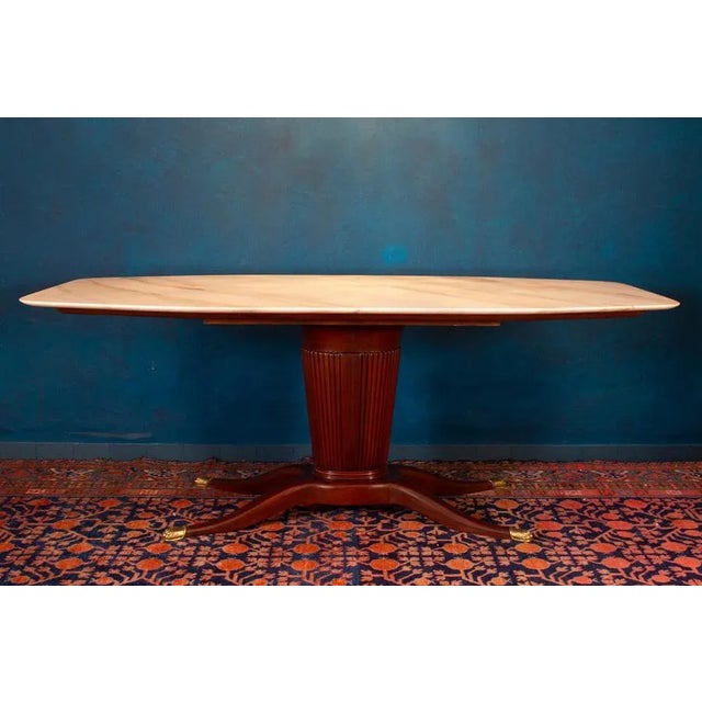 Brown Mid-Century Italian Dining Table Attributed to Paolo Buffa, 1950s For Sale - Image 8 of 13