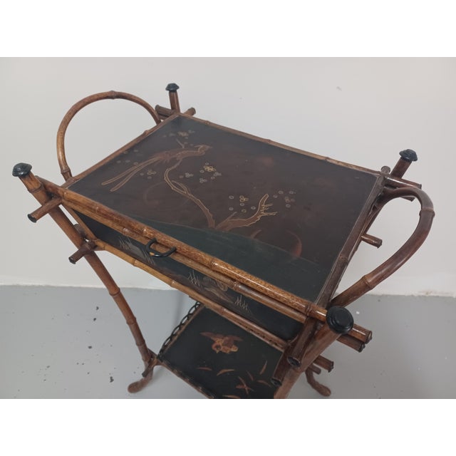 19th Century Worker in Bamboo and Lacquer Panels, 1890s For Sale - Image 6 of 15