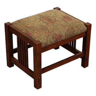 Stickley Mission Collection Oak Footstool For Sale