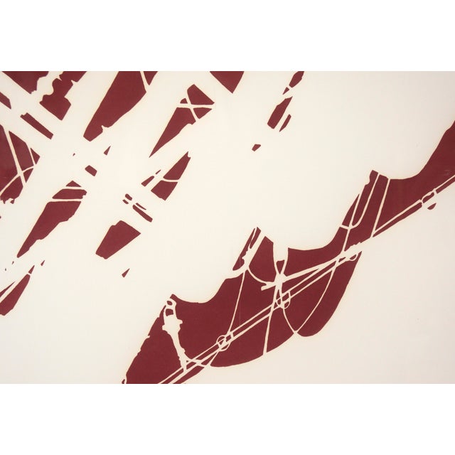 "Poles" Minimalist Abstract Lithograph on Paper by Arnold Mesches For Sale In Monterey, CA - Image 6 of 10