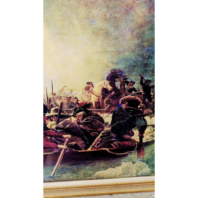 Vintage Print of Emanuel Leutze's 1851 Painting " Washington Crossing the Delawe" For Sale - Image 4 of 6