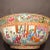 Antique Qing Chinese Export Famille Rose Canton Porcelain Punch Bowl with multiple painted panels. The exterior of this...