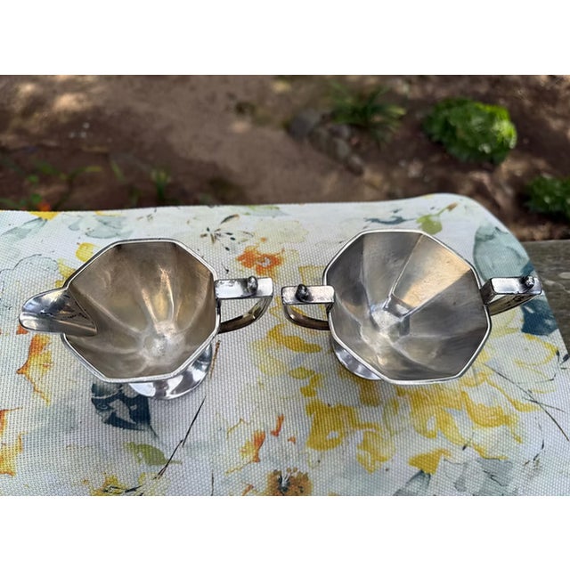 Vintage Sugar Bowl & Creamer | Sheffield Design 0611 For Sale - Image 9 of 10
