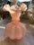 Fenton Art Glass Company Vintage Fenton Ruffled Melon Rosaline Glass Vase For Sale - Image 4 of 9
