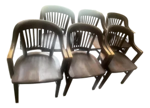 1930s Gunlocke Bankers Chairs. Set of 6