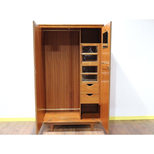 1960s Mid Century Modern Vintage Teak Gentlemans Armoire Wardrobe by Butilux` Chairish