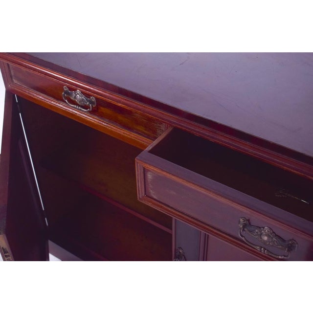 Brown European English-Style Tall Sideboard For Sale - Image 8 of 9