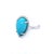 Natural Persian Turquoise Ring Size 6 14k White Gold 6.21 TCW Certified For Sale - Image 4 of 13