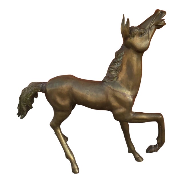Vintage Bronze Horse Statue For Sale
