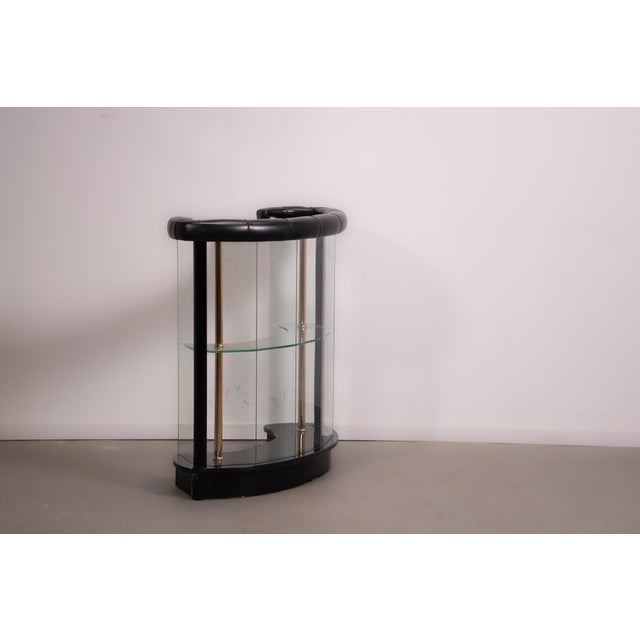 Glass Dry Bar with Bar Stools from Cidue, 1985, Set of 4 For Sale - Image 6 of 18