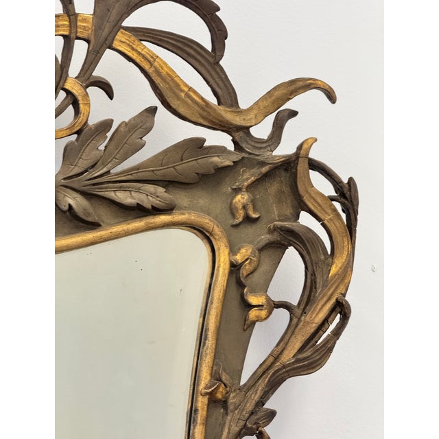 Swedish Art Nouveau Gilt Plaster Mirror With Floral Decoration, Circa 1890 For Sale - Image 16 of 18