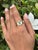Gold Enticing Emerald 14k Solid Gold Signet Ring Size 7 For Sale - Image 8 of 11