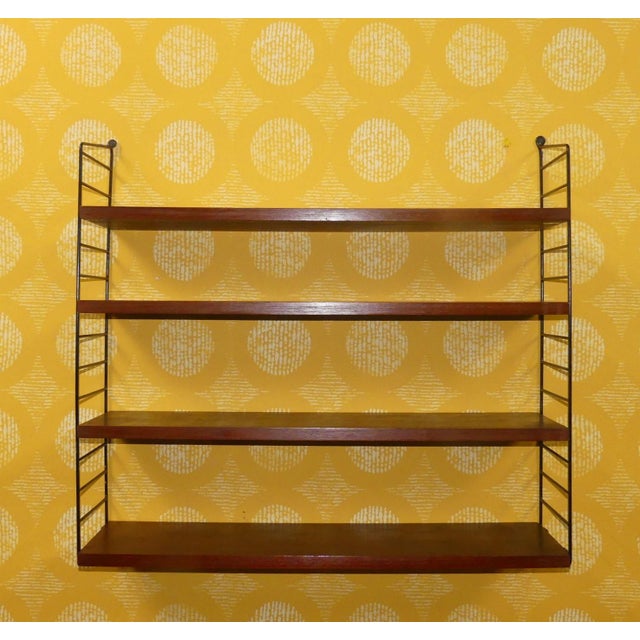 1960s Swedish String Shelving Unit with Teak Shelves by Nisse Strinning for String, 1960s For Sale - Image 5 of 18