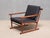 Black Scandinavian Modern Sculptural Teak Armchairs with Runner Legs, 1950s, Set of 2 For Sale - Image 8 of 15
