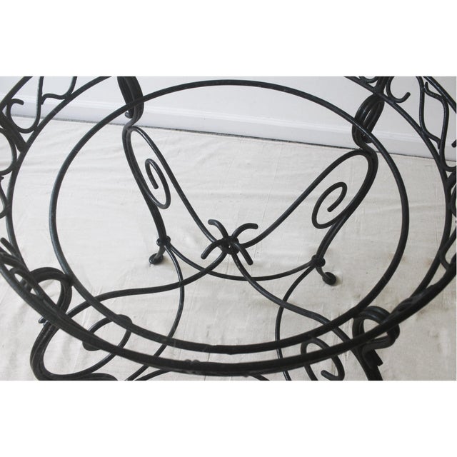 Vintage Wrought Iron Glass Top Table & Four Chairs Chairish