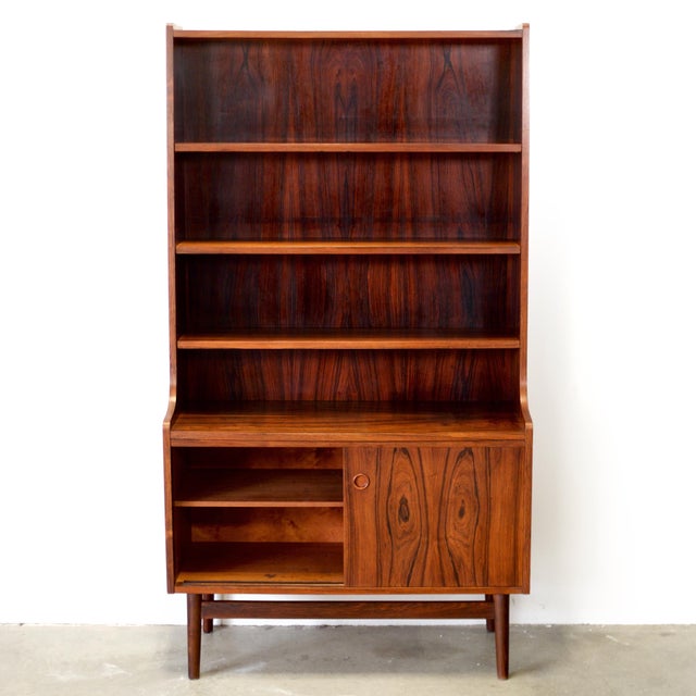 Brown 1950s Nexø Møbelfabrik Rosewood Bookcase Designed by Johannes Sorth For Sale - Image 8 of 9