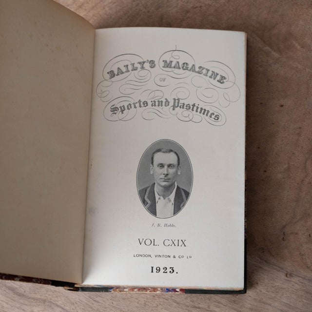 1923 Baily's Magazine of Sports & Pastimes Vol. 119 Antique Gilt Leather Book For Sale In Savannah - Image 6 of 9