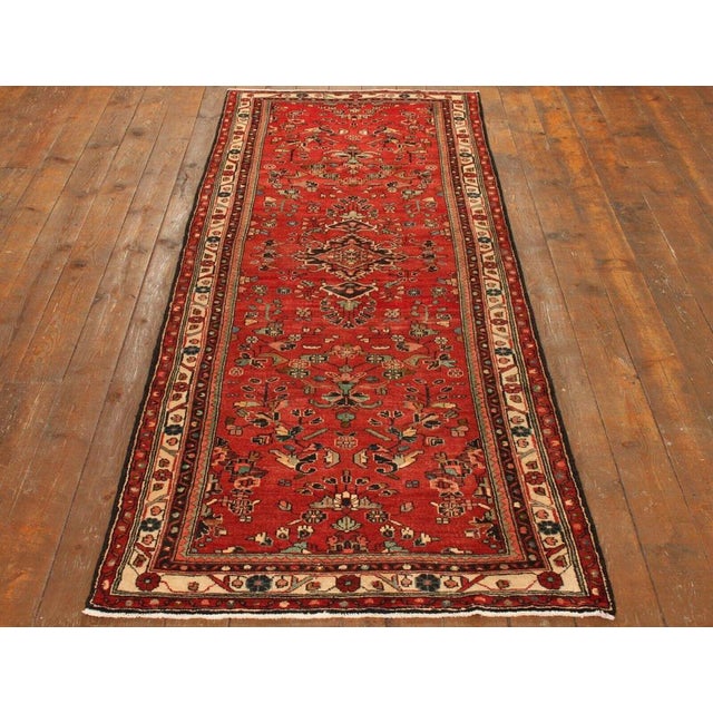 Hand-Knotted Middle Eastern Runner Rug in Wool For Sale - Image 3 of 11
