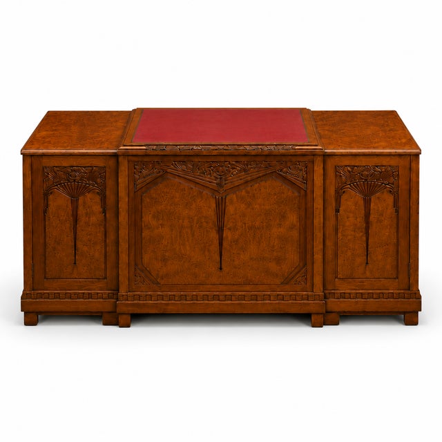 Wood Art Deco Office Set, 1934, Set of 9 For Sale - Image 7 of 11
