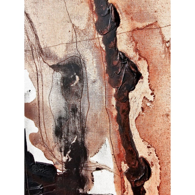 2020s 16.5" by 20.5" One-of-a-Kind Original Natural Color Palette Abstract Painting / Earth Tones / Abstraction For Sale - Image 5 of 8