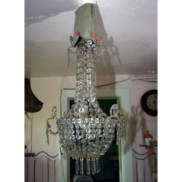 French Mid 19th Century Napoleon III Lustre De Fete Crystal Chandelier For Sale - Image 3 of 11