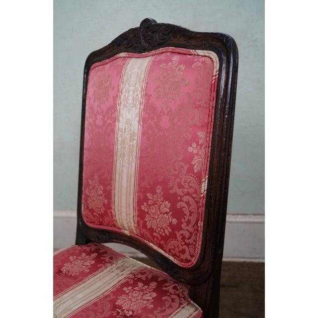 French Country Walnut Dining Chairs - Set of 6 For Sale - Image 9 of 10