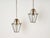 Hexagonal Brass and Glass Chandeliers after Adolf Loos, Italy, 1950s, Set of 2 For Sale - Image 4 of 12