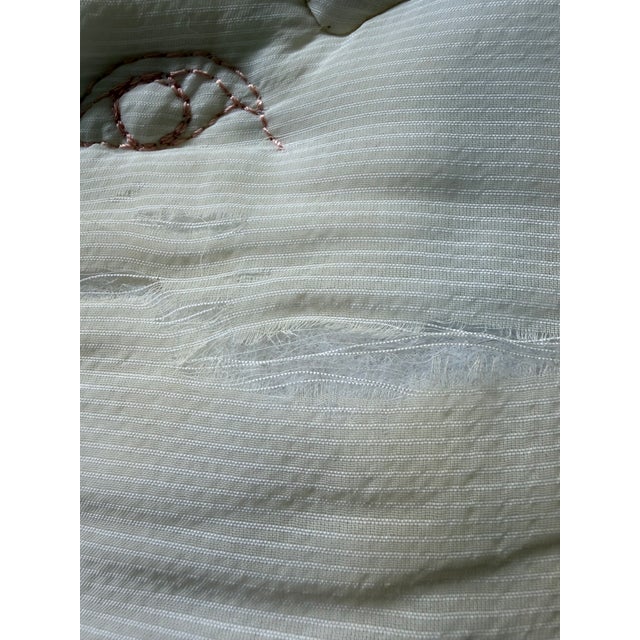 Textile 1975 One-of-a-Kind Hand Quilted Floral Rabbit Art Quilt Wall Hanging For Sale - Image 7 of 10