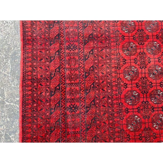 Vintage Afghan Turkoman Bokhara Tribal Rug For Sale - Image 6 of 9