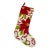 1980s Vintage Americana Boho Chic Needlepoint Christmas Poinsettia Stocking. For Sale