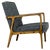 Large Mid-Century Armchair in Black, 1960s For Sale