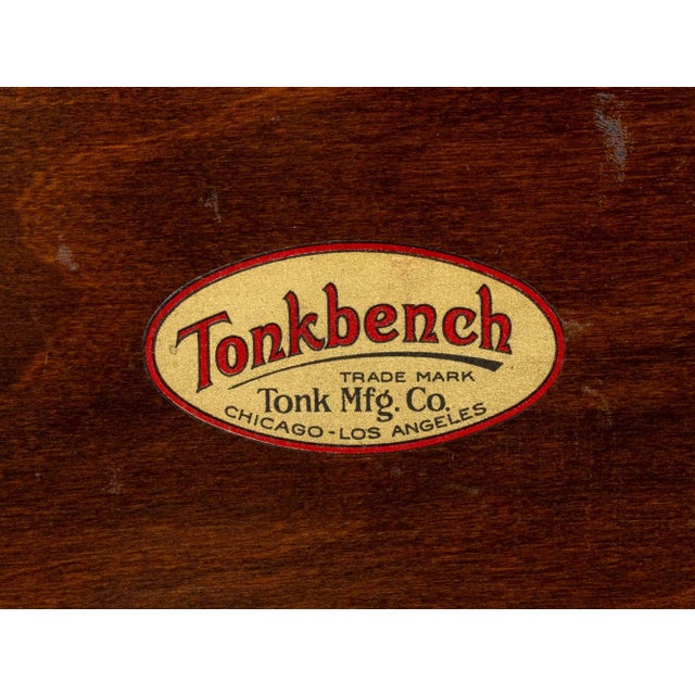Mid-Century Modern Tonkbench Wood Piano Bench, Circa 1940 For Sale - Image 9 of 10