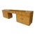 John Widdicomb Campaign Burl Kneehole Credenza Desk For Sale